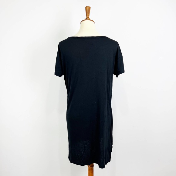 T Alexander Wang Black T-Shirt Dress scoop neck tshirt Size Medium - Picture 3 of 9
